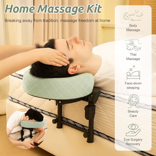 Adjustable Massage Headrest for Bed with Memory Foam Pillow