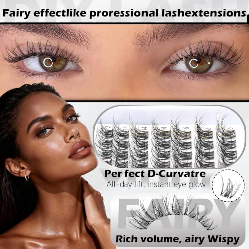 Spider Lash Clusters Kit 10-16mm D Curly Wispy Eyelashes
