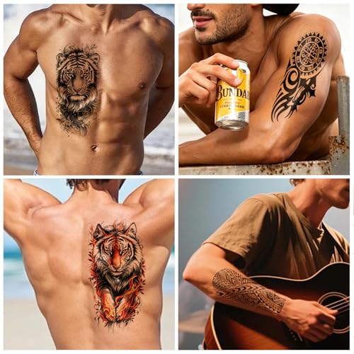 Temporary Tattoo Stickers - 23 Sheets Tribal & Animals