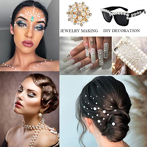 1250 Pcs Self-Adhesive Rhinestone Face Gems - 16 Colors