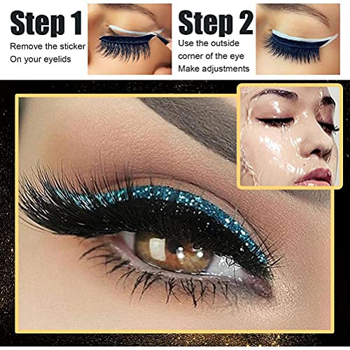 Gazaar Reusable Eyelash Stickers, 4 Pair 7 Colors