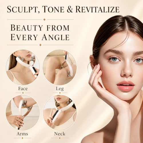 Microcurrent Face Massager with LCD Display - Facial Sculpting & Lymphatic Drainage