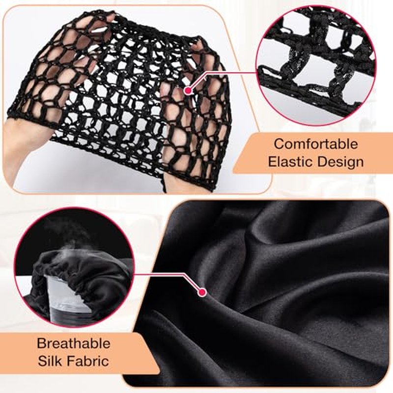 2-in-1 Reversible Silk Bonnet with Net for Curly & Natural Hair