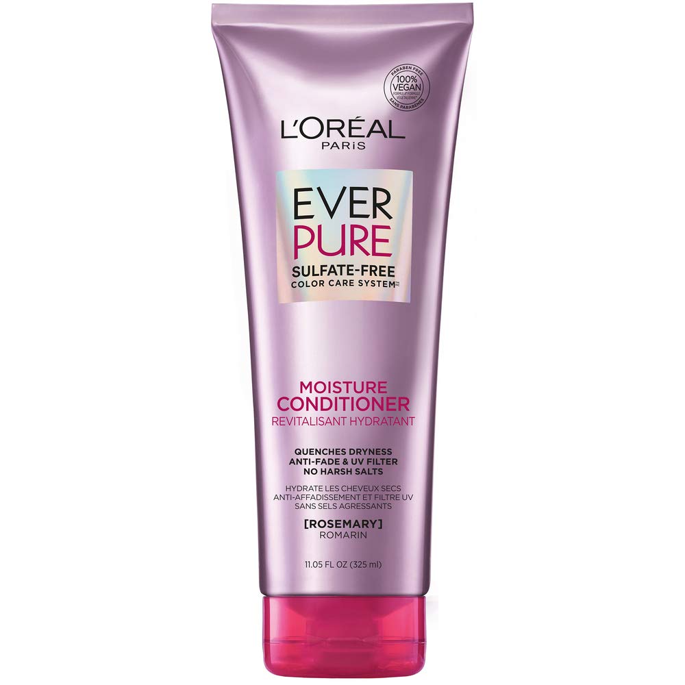 L'Oreal Paris EverPure Moisture Sulfate Free Conditioner, Hair Care for Color-Treated Hair with Rosemary Botanicals, 11 Fl Oz