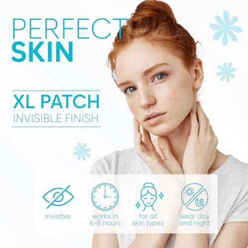 Large Pimple Patches for Face & Body, Large Hydrocolloid Bandages with Tea Tree Oil, Hydrocolloid Patch for Bigger Area Breakouts, Zit Stickers for Face (40 pcs), Parches Para Acne