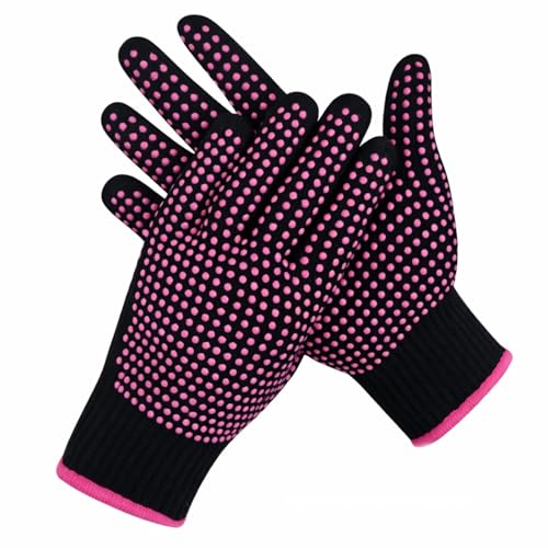 Heat Resistant Styling Gloves with Silicone Grip
