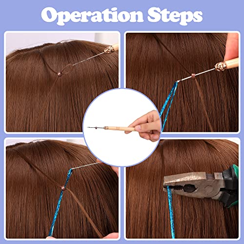 ELASO 16 Colors Hair Tinsel Kit - 3300 Strands 48 Inch Extensions