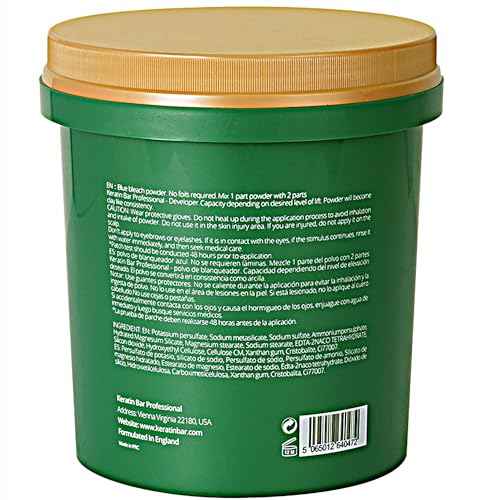 Professional Blue Bleaching Powder - Plex Technology - Lifts up to 9 Shades - Maximum Lifting Extra Strength Lightener Hair Highlights All Type & Highlighted Hair - Dust Free - 16.9 oz