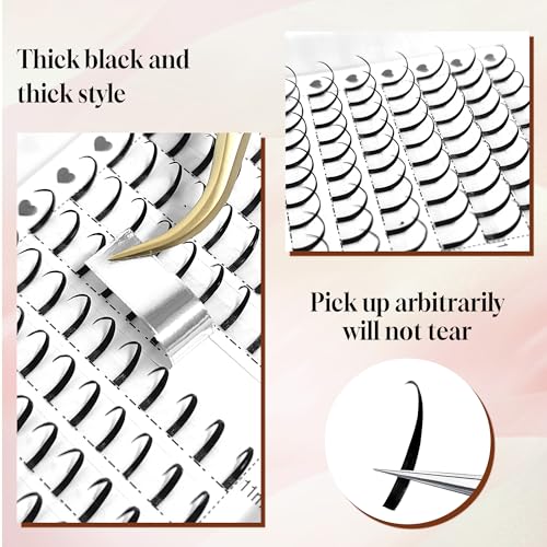 CoMango Spiked Manga Lashes C/D Curl 8-15mm DIY Lash Clusters