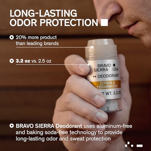 Aluminum-Free Men's Deodorant 2-Pack - Natural Odor & Sweat Protection, Tonka Bean & Lemon