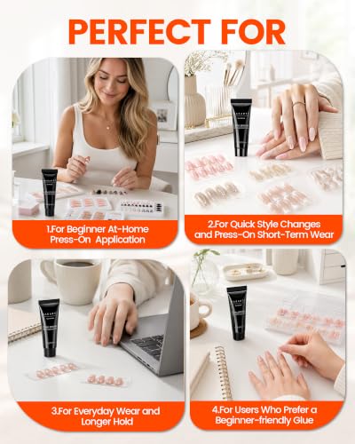Makartt Solid Nail Glue Gel for Press On Nails - 15ML