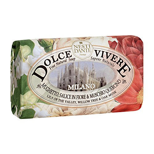 Nesti Dante Dolce Vivere Milano Lily Of The Valley, Willow Tree & Oak Musk Fine Natural Soap Bar, 250 g (Pack of 2)