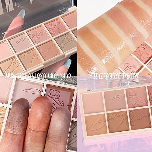 AMY'S DIARY 10-Color Nude Pink Eyeshadow Palette, Matte
