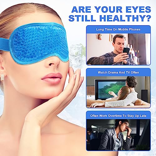 Reusable Gel Eye Mask - Hot Cold Therapy for Puffiness & Migraine
