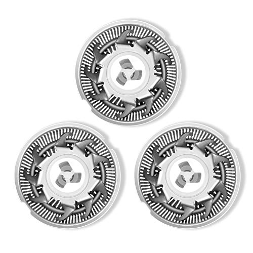 SweetLF 3 Pcs Replacement Shaver Head Blade Cutters IPX7 Waterproof Electric Razor Wet & Dry 3D Men¡¯s Rotary Shaver SW-BC09