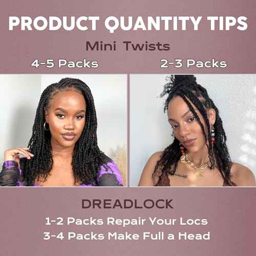 BLL Afro Kinkys Bulk Human Hair, 18 Inch 50 Gram 100% Human Hair for Mini Twist Braiding Dreadlock Loc Extensions Afro Kinky Curly Hair Bulk Black Color (1B, 18 Inch (Pack Of 1))