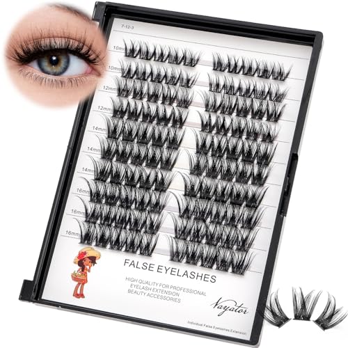 ¡æVAYATOR Lashes Mixed Kit/False Lashes Lash Bond & Seal Kit Multiple styles To Choose 8-20mm Mix D Curl/DD Curl Makeup Cluster Grafting Eyelashes Individual Extension (E#12-14-16-18mm Mixed)