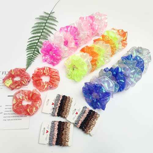 Light Up Scrunchies Hair Tie, LED Scrunchy Hair Elastic for Women & Girls, Glow in the Dark Party Supplies Party Favor Festival Rave Accessories for Neon Glow Party