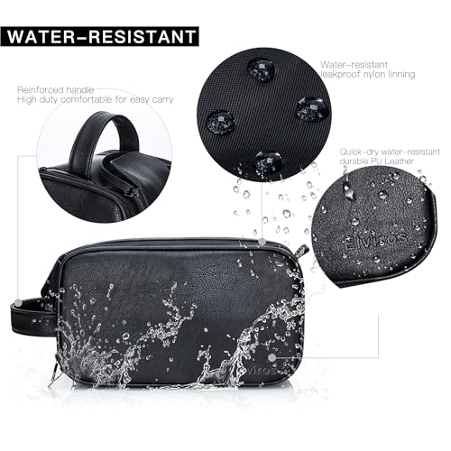 Elviros Large Travel Toiletry Bag for Men, Water-Resistant Dopp Kit