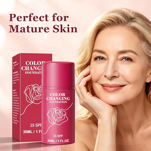 Color-Changing Foundation for All Skin Tones, Long-Lasting Liquid