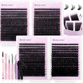 Wendy Lash Clusters Kit - 980 Pcs, 10-18mm Mixed, D Curl