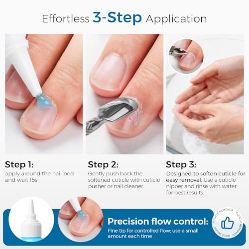 Glamonade Clear Cuticle Remover Gel 15ml - Fast Nail Art Cuticle Removal