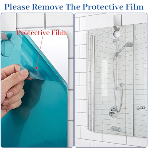 Anti-Fog Shower Mirror 11.8×7.9in Shatterproof