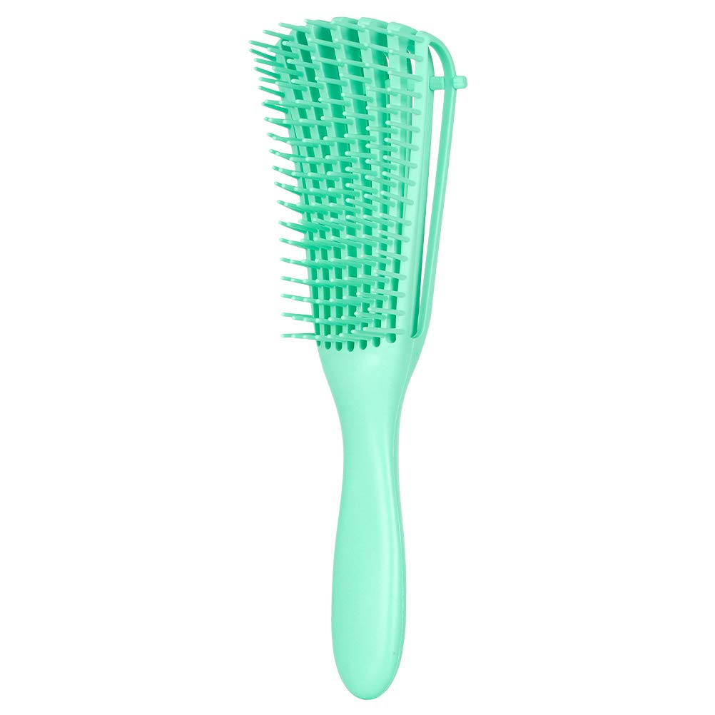 Emoly Detangling Brush for Natural Hair-Detangler for America 3a to 4c Kinky Wavy, Curly, Coily Hair, Detangle Easily with Wet/Dry (Green)