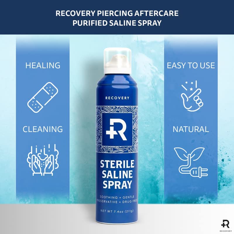 Recovery Aftercare Saline Spray 7.4 oz – Piercing Cleaner
