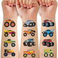 Monster Truck Temporary Tattoos for Kids - 50 Pack