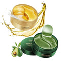 Avocado Golden Under Eye Mask Skincare 60 Pairs Set, Moisturizing Non-greasy Under Eye Patches for Women and Men, Travel Size Long Lasting Refreshing Eye Skin Care Gels Pads Gifts Set