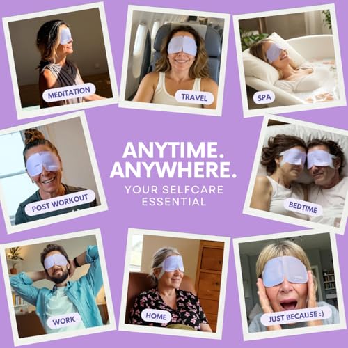LumiDew Unscented Self-Heating Eye Mask 16 Pack for Sleep & Dry Eye Relief