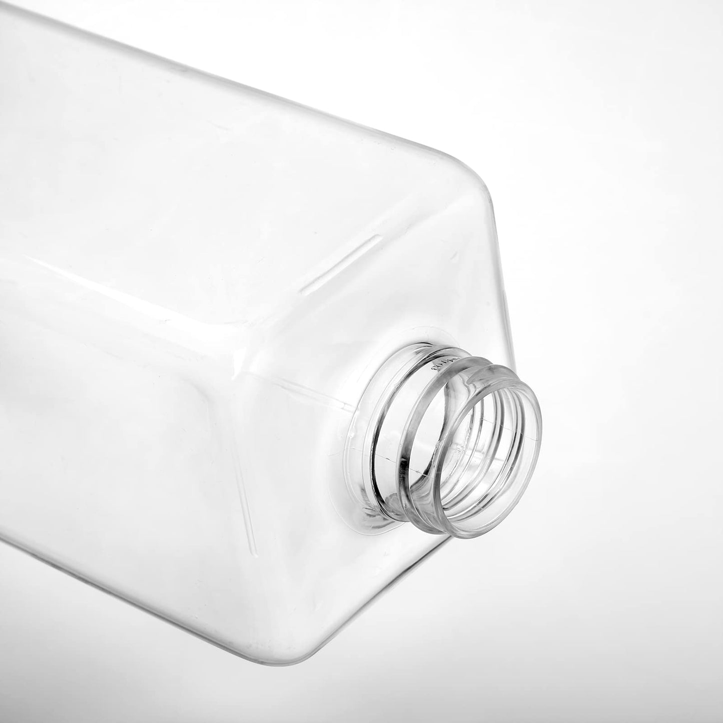 Okllen 12 Pack 16 Oz Plastic Pump Bottles, Empty Refillable Container Liquid Soap Dispenser for Shampoo, Lotion, Cleaning Products, Kitchen, Bathroom, Clear Square