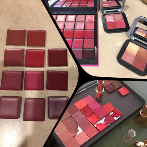 50 Pack Metal Eyeshadow Pans 26mm Square Stainless Steel