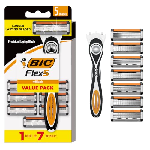 BIC Flex 5 Men's 7-Cartridge Shaving Razor Kit — 5-Blade Precision