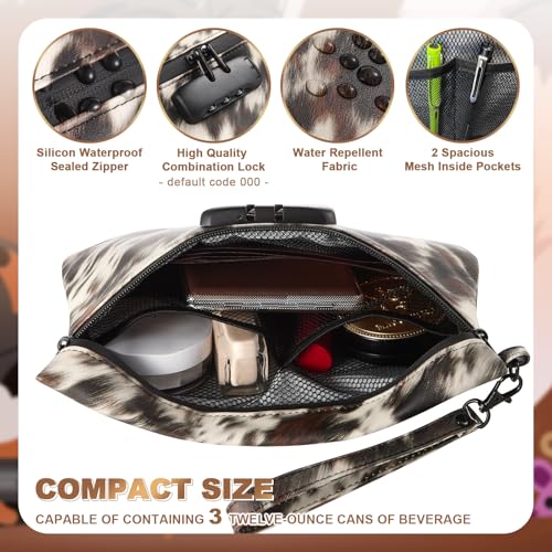 Storage Bag with Combination Lock and Accessories Carbon Lined Bag Container Travel Medicine Cosmetic Organizer Great Christmas Gifts for Women