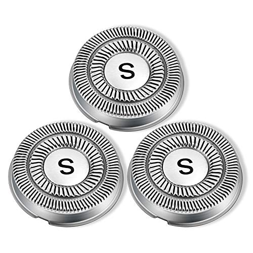 SweetLF 3 Pcs Replacement Shaver Head Blade Cutters IPX7 Waterproof Electric Razor Wet & Dry 3D Men¡¯s Rotary Shaver SW-BC09
