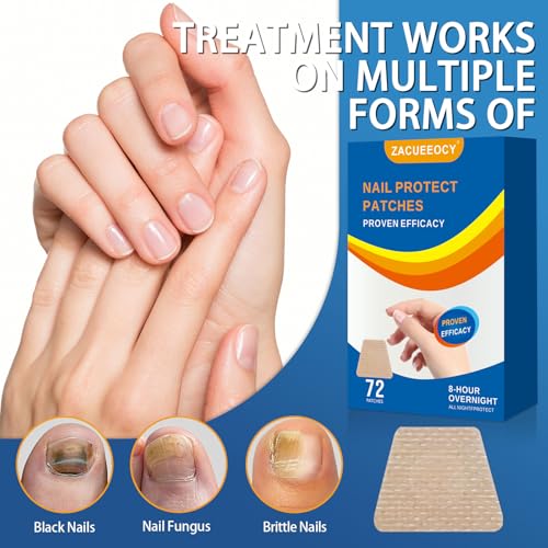 ZACUEEOCY 72-Count Fungal Nail Patches for Overnight Repair of Damaged Toenails