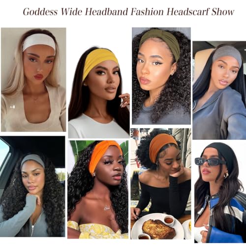 XTREND 4-Pack Bohemian Wide Headbands for Women - Non-Slip & Sweat-Absorbent