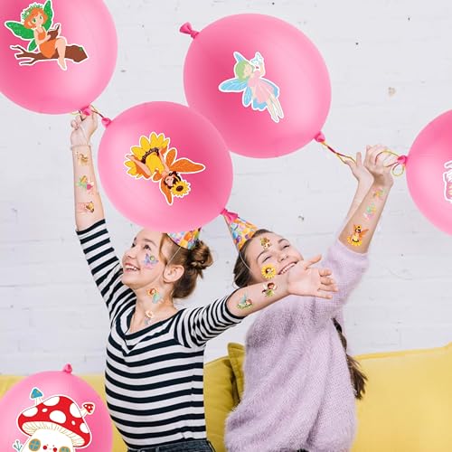 Fairy Party Favors Set - 72 Pc with Tattoos & Punch Balloons