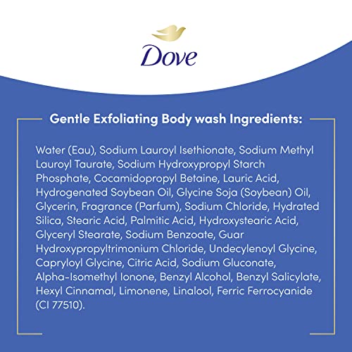 Dove Body Wash Instantly Reveals Visibly Smoother Skin Gentle Exfoliating Effectively Washes Away Bacteria While Nourishing Your Skin 22 oz 4 Count