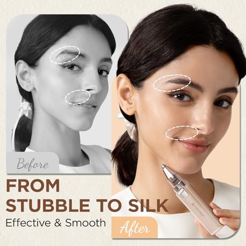 Rechargeable Facial Hair Remover & Eyebrow Trimmer for Women - 2 in 1 Electric Personal Grooming Tool