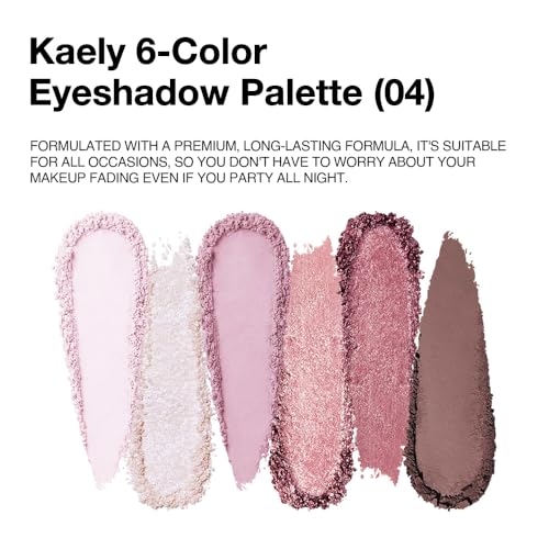 6-Color Eyeshadow Palette – Rose Pink Matte & Shimmer