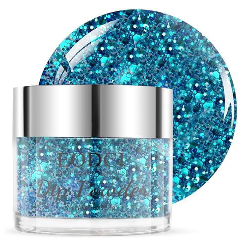 Chameleon Blue Nail Dip Powder - 1 oz Long-Lasting Shimmer Finish