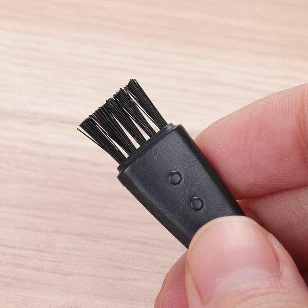 24pcs Men's Electric Shavers Cleaning Brush Double-Sided Shavers Brush Hair Brush Cleaner Tool Tiny Multi-Function Beard Brush Kit (Black)