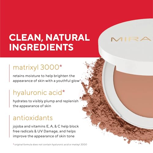 Mirabella Invincible Pure Press Foundation - Buildable Mineral Powder, Age-Defying, Porcelain P2