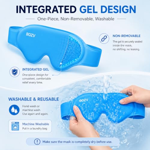 BOZV 2-in-1 Hot & Cold Eye Mask – Gel-Infused Sleep Mask