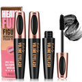 4D Silk Fiber Lash Mascara - Smudge-Proof, Extension, Voluminous, Natural & Waterproof, Long-Lasting, No Flaking/No Clumping, All Day Exquisitely Full (2 Packs)