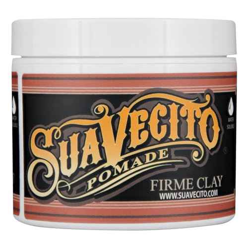 Suavecito Pomade Firme Clay - Strong Hold Hair Clay For Men - Low Shine Matte For Natural Texture Hairstyles