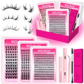 MilyBest New 3 Styles Lash Kit - 456 Pcs Wispy Eyelash Clusters & Extensions